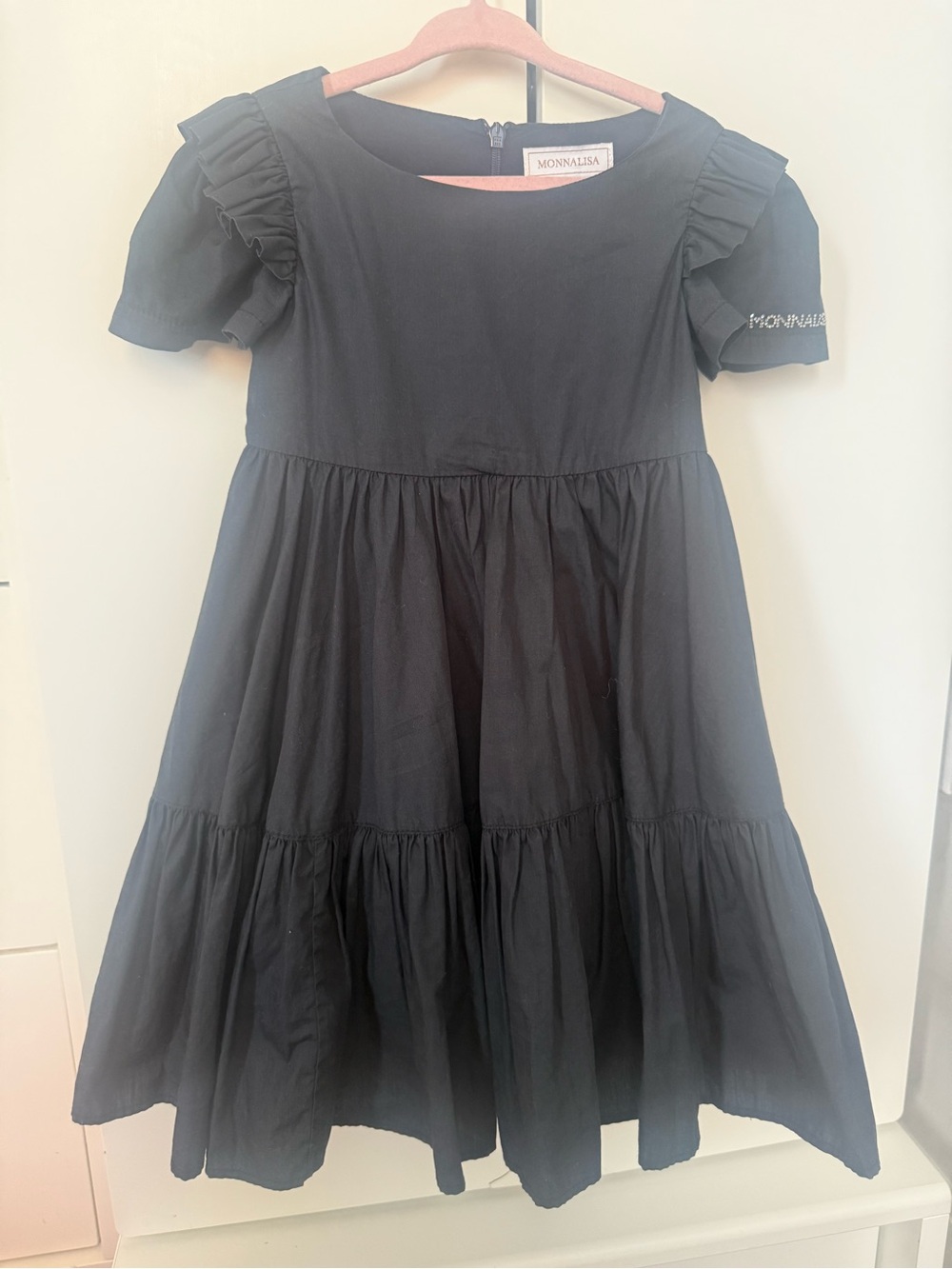 MonnaLisa Girls Dark Navy Dress (4T)